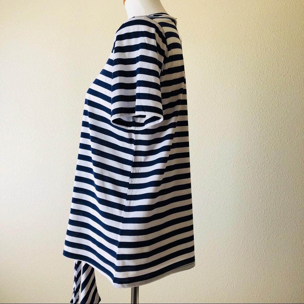 MICHAEl Michael Kors Navy Stripe Front-Tie Top - Picture 5 of 8